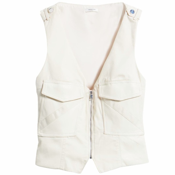 NWT Mistress Rocks “Faux Leather Paneled Cotton Zip Vest” - Picture 5 of 11